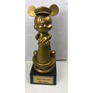 Disney Hollywood‎ Studios Best Mother Mickey Mouse Trophy Award Gold Tone